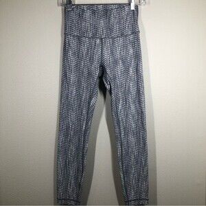 Lululemon Wunder Under High-Rise 7/8 Tight FullOn Luxtreme Aarow Jacquard Gray 6